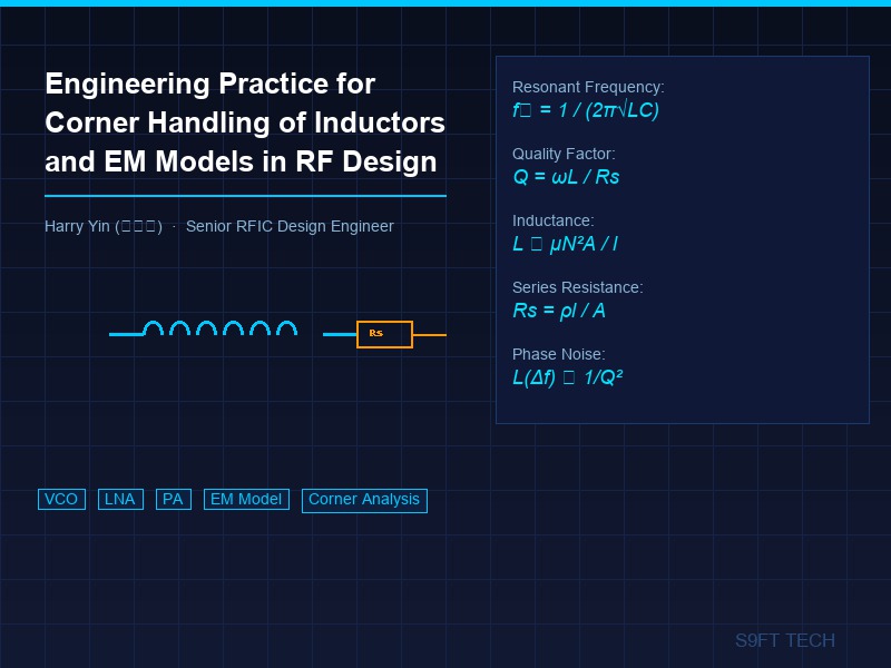 Engineering Practice for Corner Handling of Inductors and EM Models in RF Design